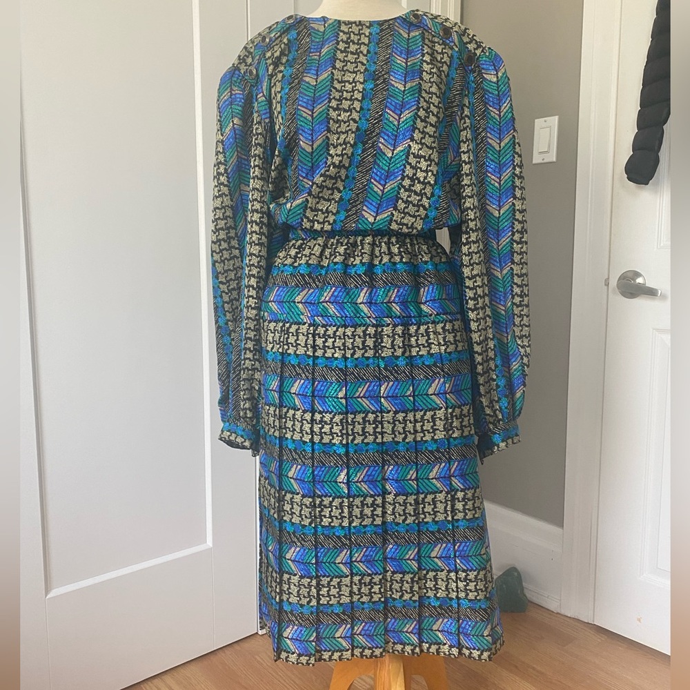 Vintage 80’s two-piece  blouse and skirt